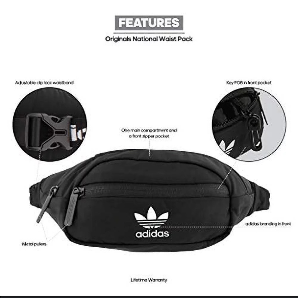 Adidas Originals Unisex National Waist Pack / Fanny Pack / Travel Bag